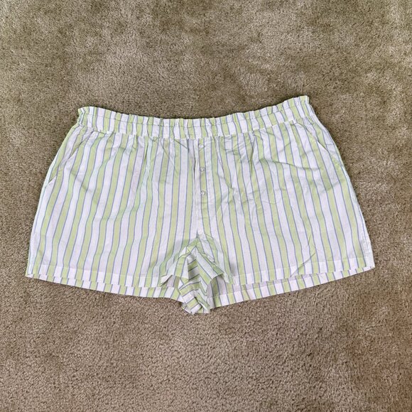 LOFT Other - Loft Ann Taylor Sleep Shorts Women’s XL Green Striped NWT E918